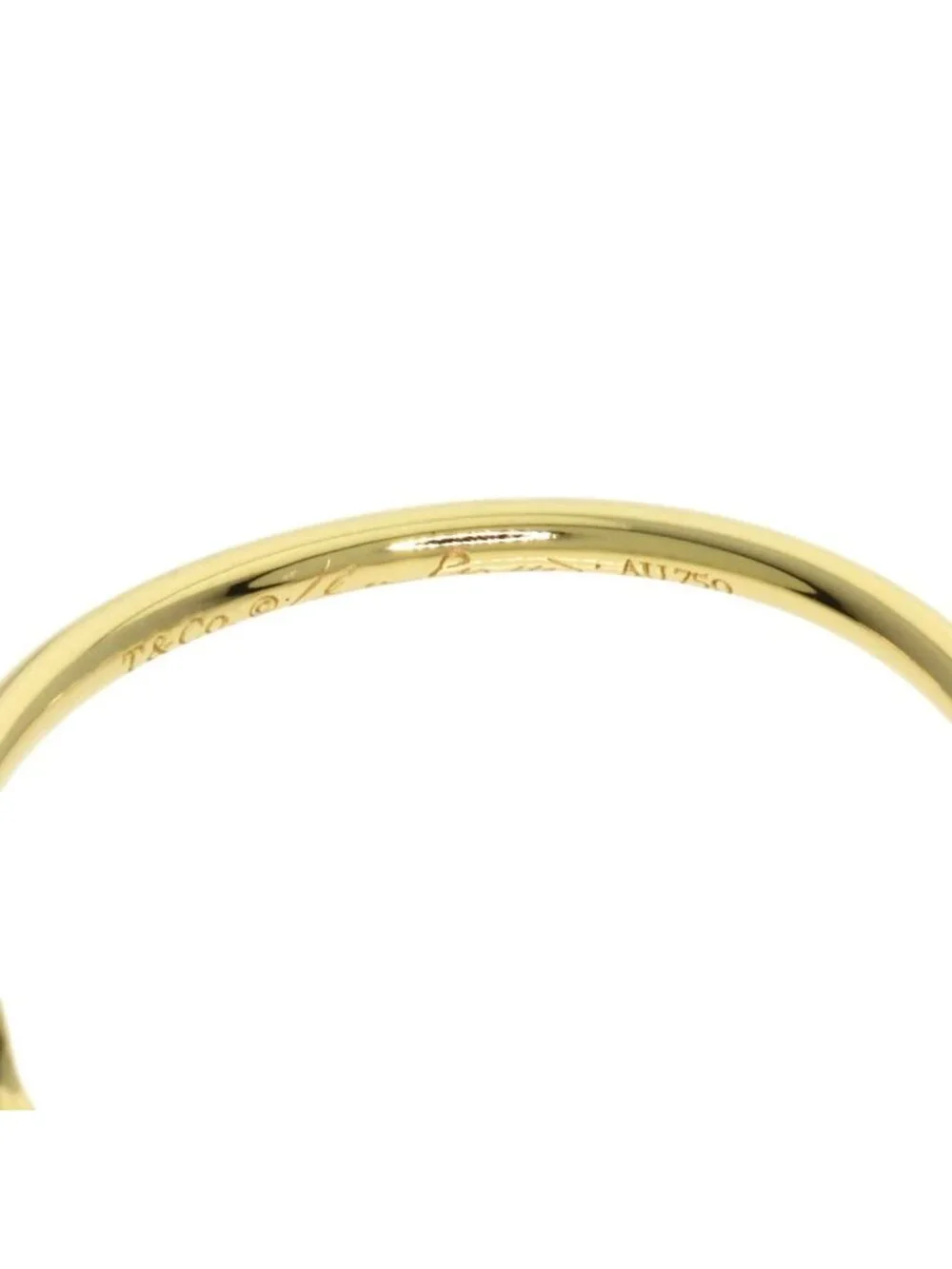 Tiffany & Co Single Wave Diamond Ring 18k Yellow Gold
